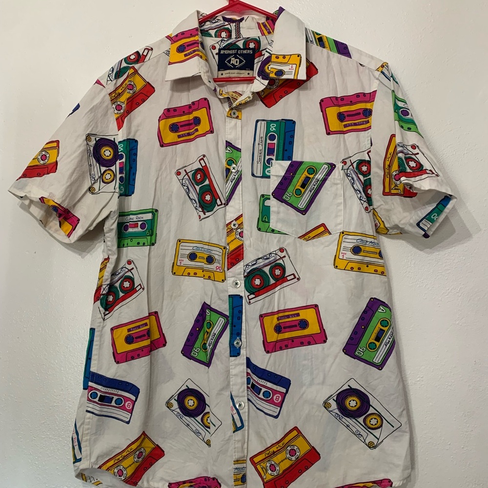 Cassette Print Men's Shirt